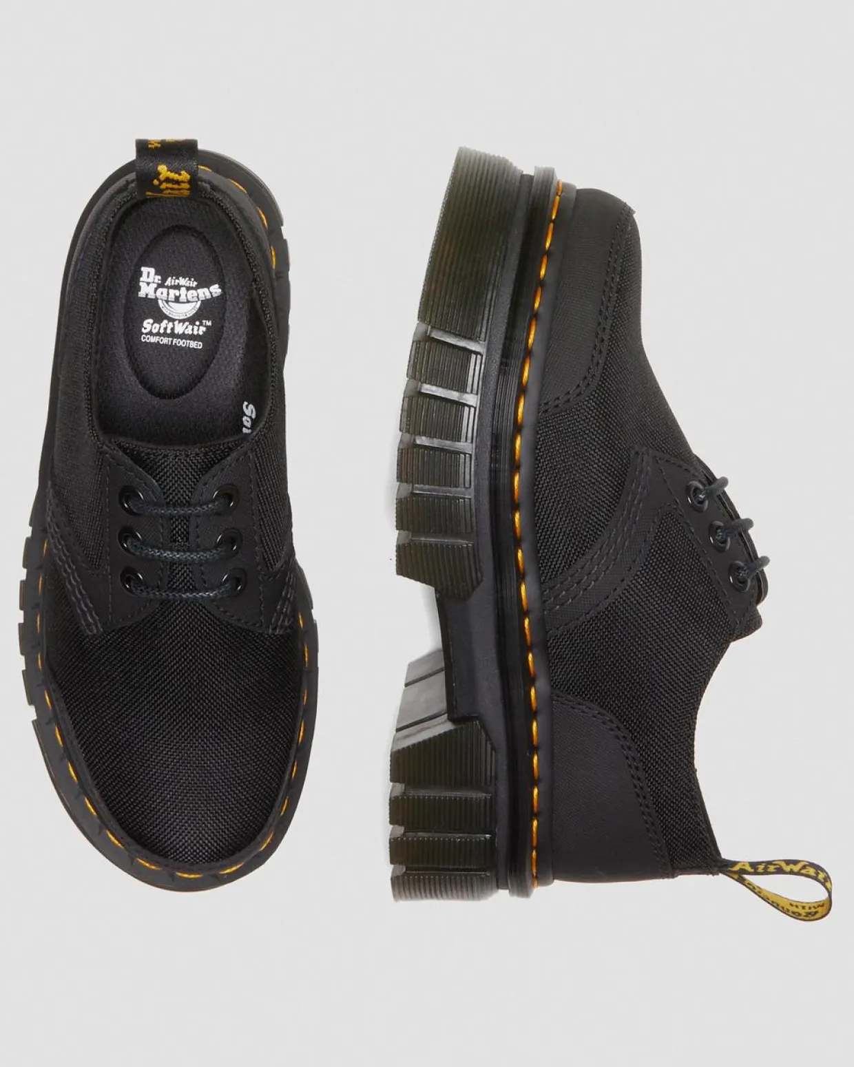 Dr. Martens CHAUSSURES PLATEFORMES AUDRICK Noir — Ajax+Extra Tough 50/50 Hot