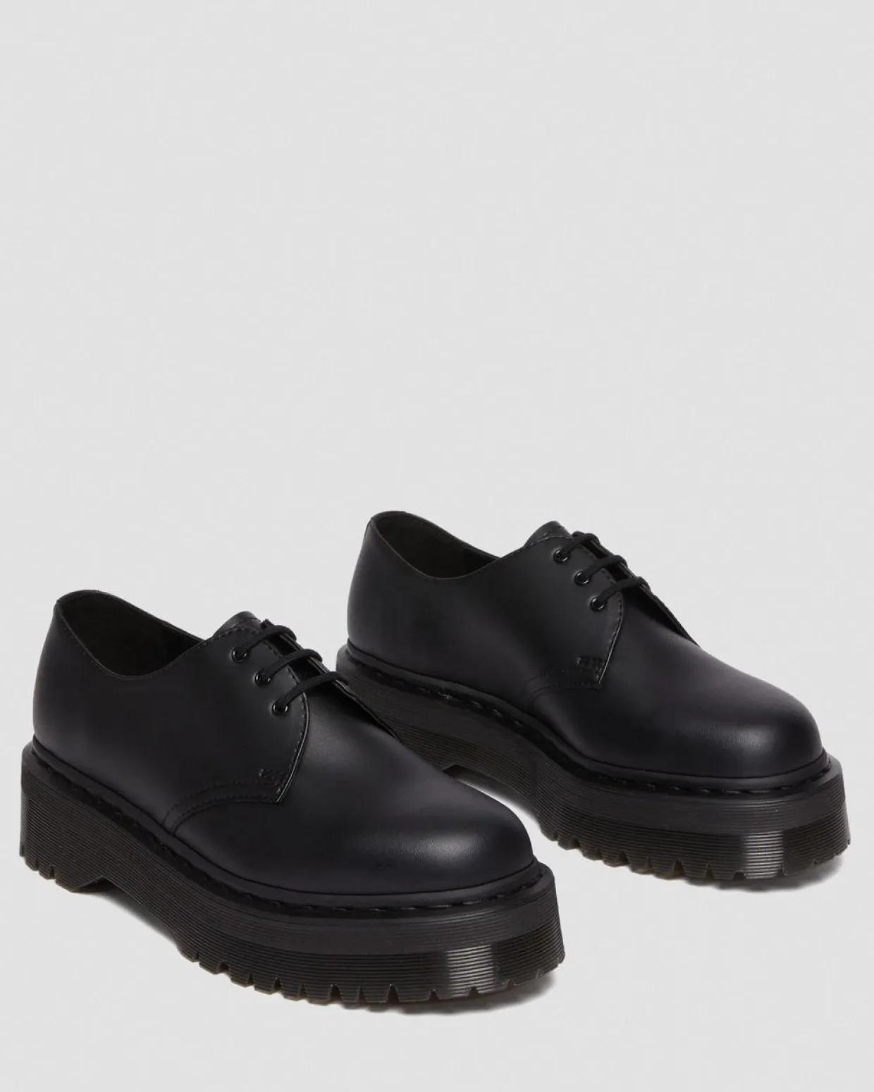 Dr. Martens Chaussures Plateformes Quad 1461 Felix Mono Vegan Noir — Felix Rub Off Online