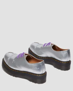 Dr. Martens CHAUSSURES PLATEFORMES QUAD 1461 MADEME EN CUIR ALUMIX Argenté — Alumix Best