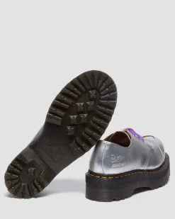 Dr. Martens CHAUSSURES PLATEFORMES QUAD 1461 MADEME EN CUIR ALUMIX Argenté — Alumix Best