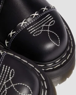 Dr. Martens Chaussures Plateformes Quad Monk Strap Contrast Stitch Noir — Wanama Discount