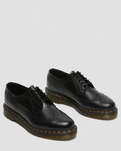 Dr. Martens Chaussures Richelieus 3989 En Cuir Smooth Noir — Smooth Leather Outlet