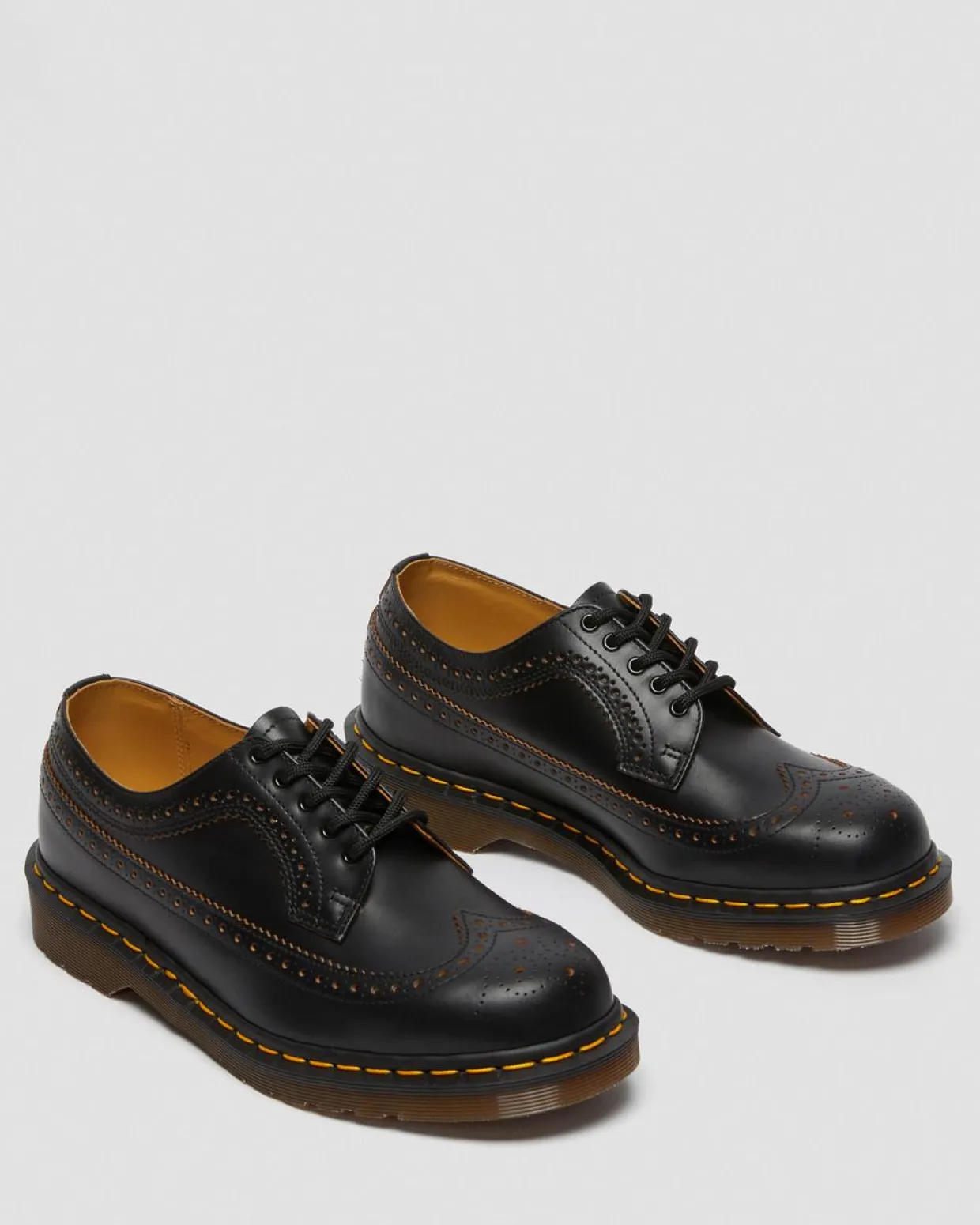 Dr. Martens Chaussures Richelieus 3989 Vintage En Cuir Quilon Noir — Quilon Outlet
