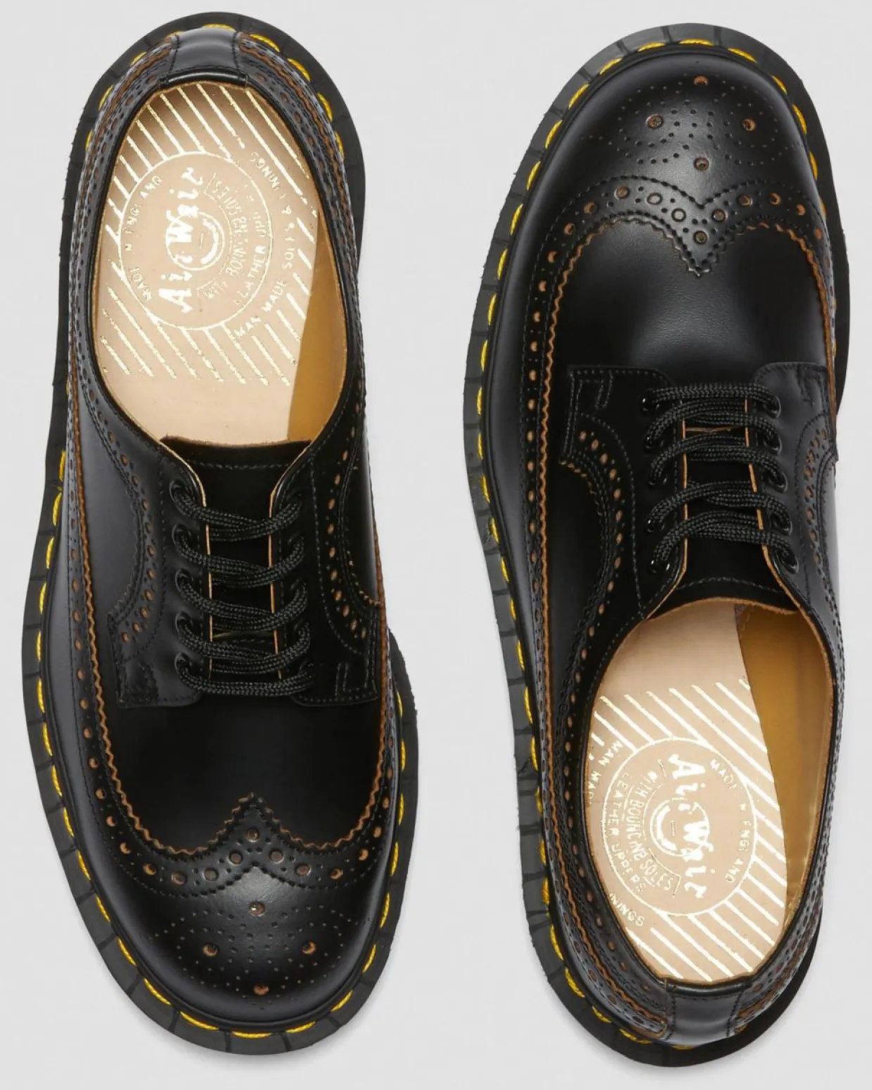 Dr. Martens Chaussures Richelieus 3989 Vintage En Cuir Quilon Noir — Quilon Outlet