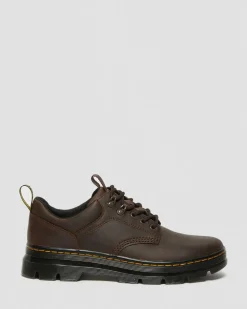 Dr. Martens Chaussures Utilitaires Reeder En Cuir Crazy Horse Marron foncé — Crazy Horse Cheap