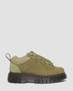 Dr. Martens Chaussures Woodard En Cuir Tumbled Nubuck à Zip Muted Olive — Titan Shop