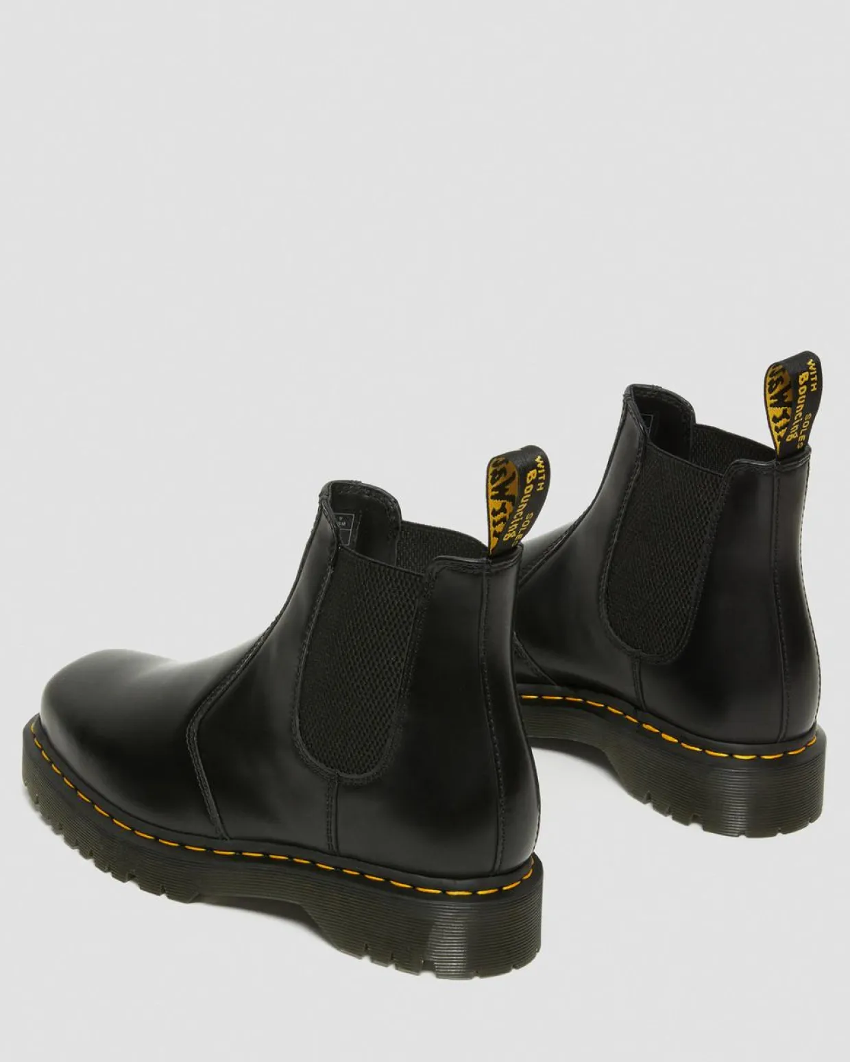 Dr. Martens Chelsea Boots 2976 Bex En Cuir à Bouts Carrés Noir — Polished Smooth Cheap