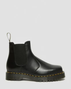 Dr. Martens Chelsea Boots 2976 Bex En Cuir à Bouts Carrés Noir — Polished Smooth Cheap