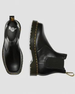Dr. Martens Chelsea Boots 2976 Bex En Cuir à Bouts Carrés Noir — Polished Smooth Cheap