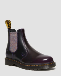 Dr. Martens Chelsea Boots 2976 BT21 En Cuir Violet+Noir — Arcadia Cheap