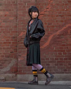 Dr. Martens Chelsea Boots 2976 BT21 En Cuir Violet+Noir — Arcadia Cheap