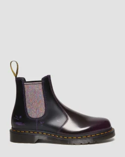 Dr. Martens Chelsea Boots 2976 BT21 En Cuir Violet+Noir — Arcadia Cheap