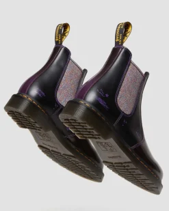 Dr. Martens Chelsea Boots 2976 BT21 En Cuir Violet+Noir — Arcadia Cheap