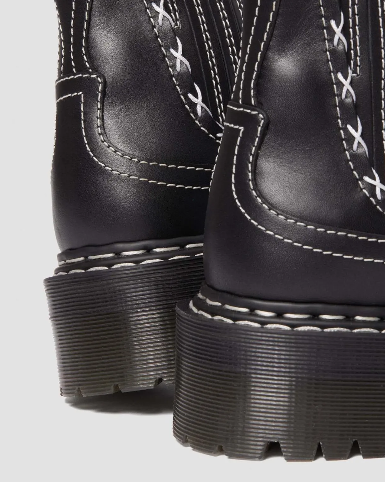 Dr. Martens Chelsea Boots 2976 Contrast Stitch En Cuir Noir — Wanama Clearance
