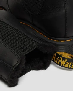 Dr. Martens Chelsea Boots 2976 En Cuir Doublees De Fourrure Synthetique Noir — Ambassador Store