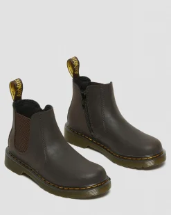 Dr. Martens CHELSEA BOOTS 2976 EN CUIR JUNIOR Marron foncé — Wildhorse Lamper Best Sale