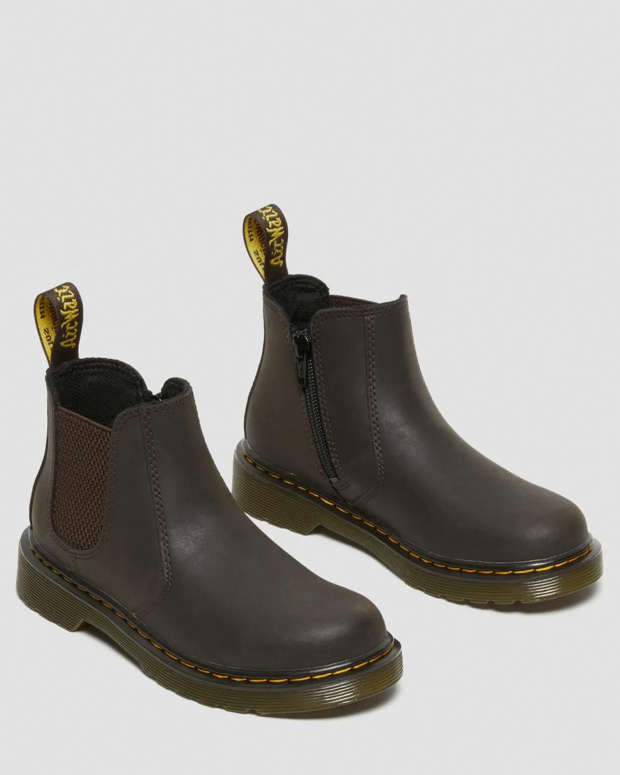 Dr. Martens CHELSEA BOOTS 2976 EN CUIR JUNIOR Marron foncé — Wildhorse Lamper Best Sale