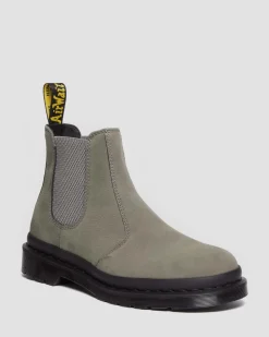 Dr. Martens Chelsea Boots 2976 En Cuir Milled Nubuck NICKEL GREY — Milled Nubuck Wp Discount