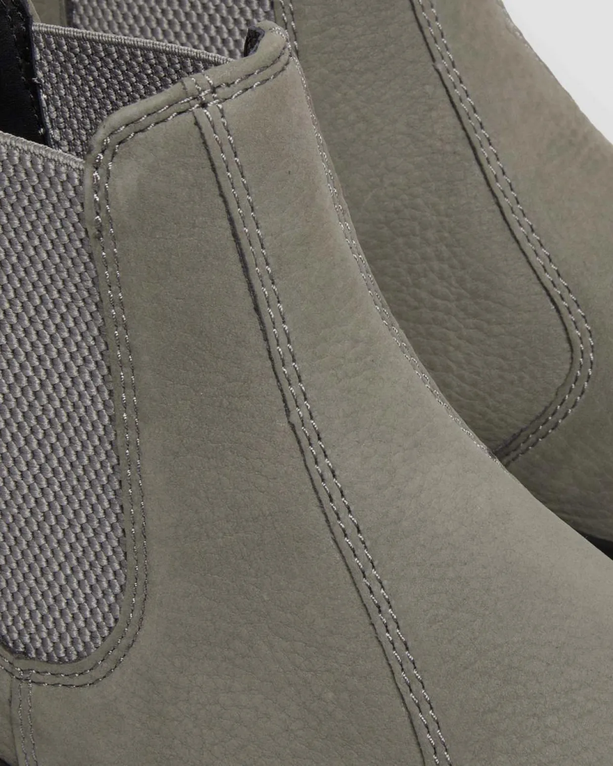 Dr. Martens Chelsea Boots 2976 En Cuir Milled Nubuck NICKEL GREY — Milled Nubuck Wp Discount
