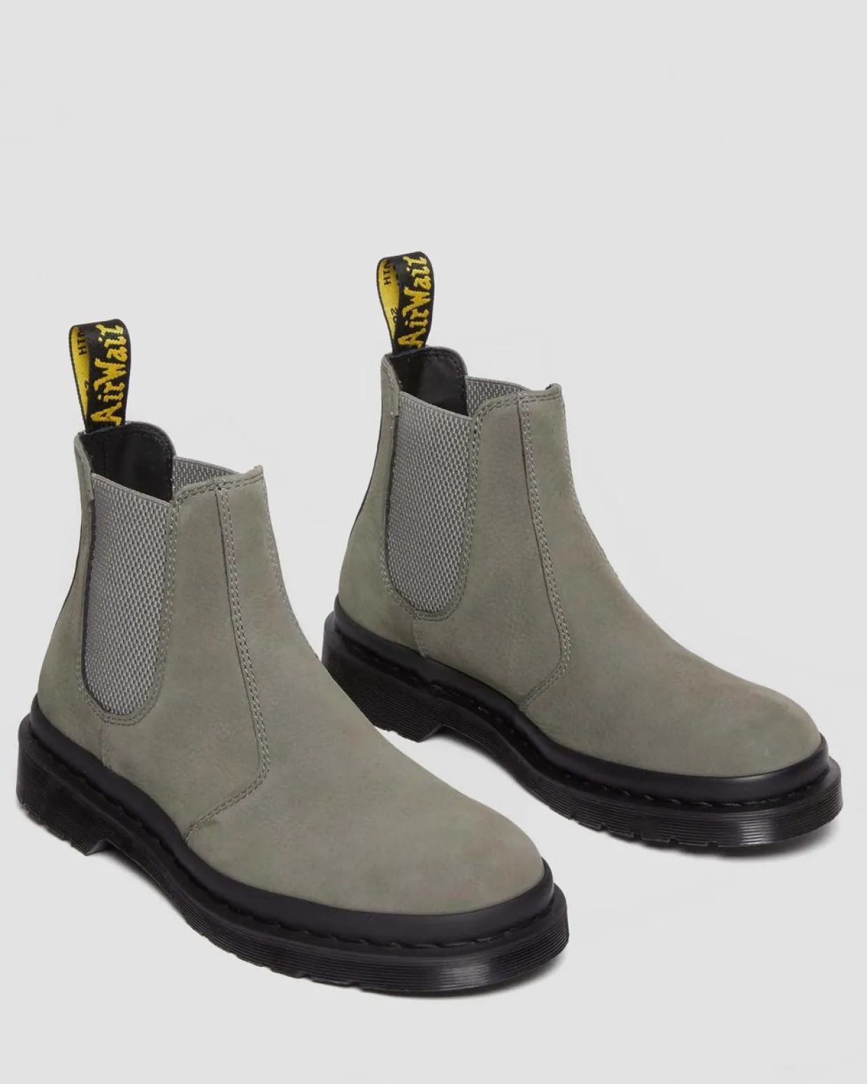 Dr. Martens Chelsea Boots 2976 En Cuir Milled Nubuck NICKEL GREY — Milled Nubuck Wp Discount