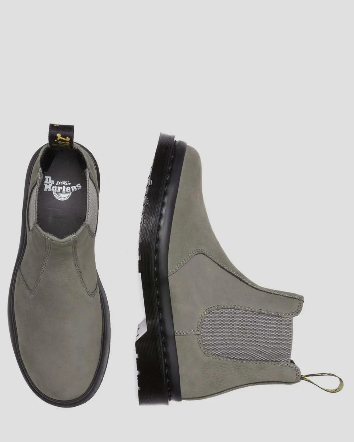 Dr. Martens Chelsea Boots 2976 En Cuir Milled Nubuck NICKEL GREY — Milled Nubuck Wp Discount
