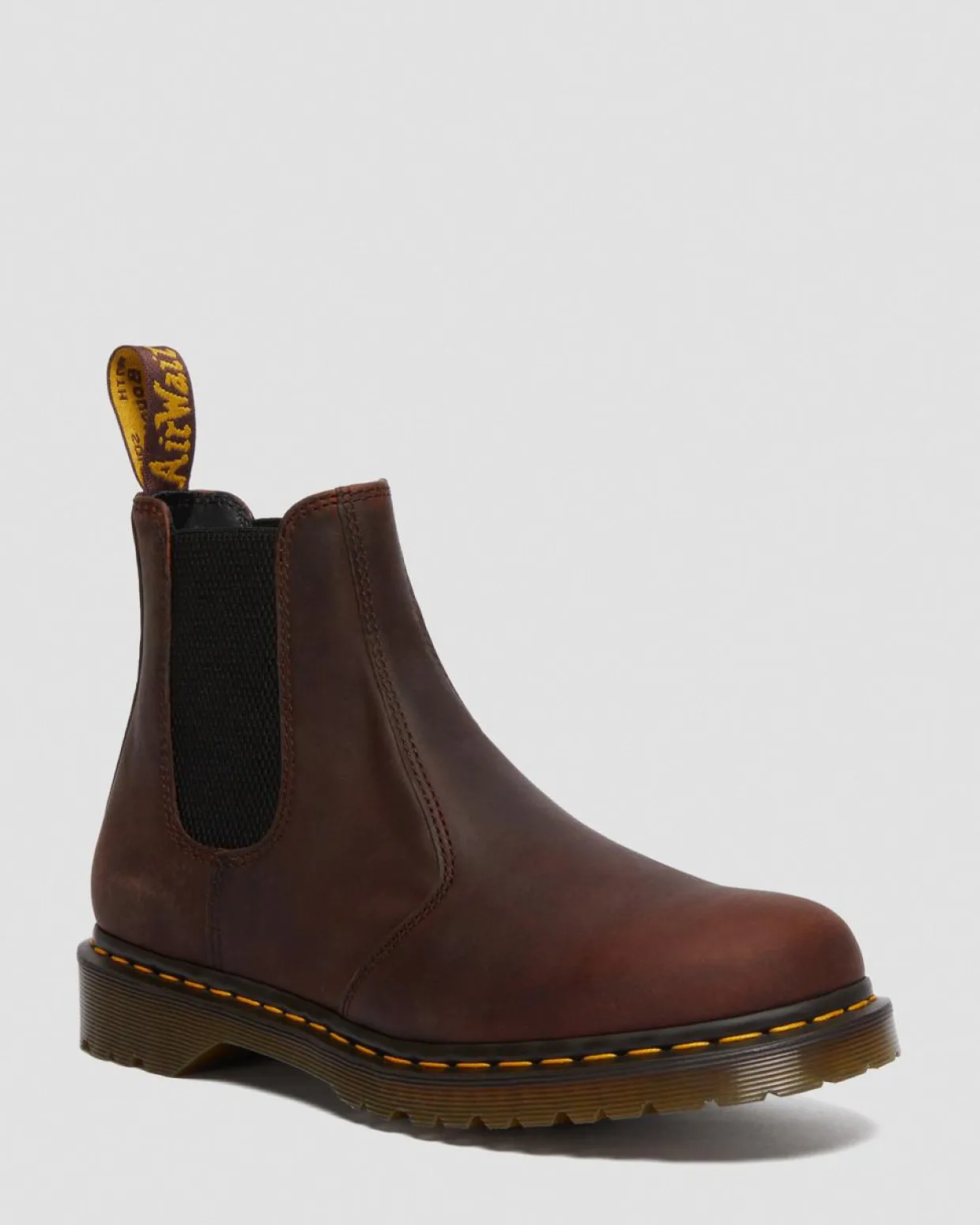 Dr. Martens Chelsea Boots 2976 En Cuir Waxed Full Grain Chestnut — Waxed Full Grain Fashion