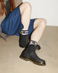 Dr. Martens Chelsea Boots 2976 En Cuir Waxed Full Grain Noir — Waxed Full Grain Sale