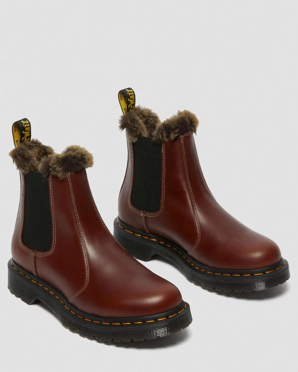 Dr. Martens Chelsea Boots 2976 Leonore Abruzzo Doublées De Fourrure Synthétique Marron — Abruzzo Wp Flash Sale