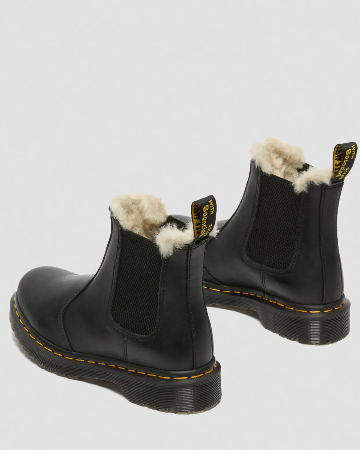 Dr. Martens Chelsea Boots 2976 Leonore Doublées De Fourrure Synthétique Noir — Burnished Wyoming Flash Sale