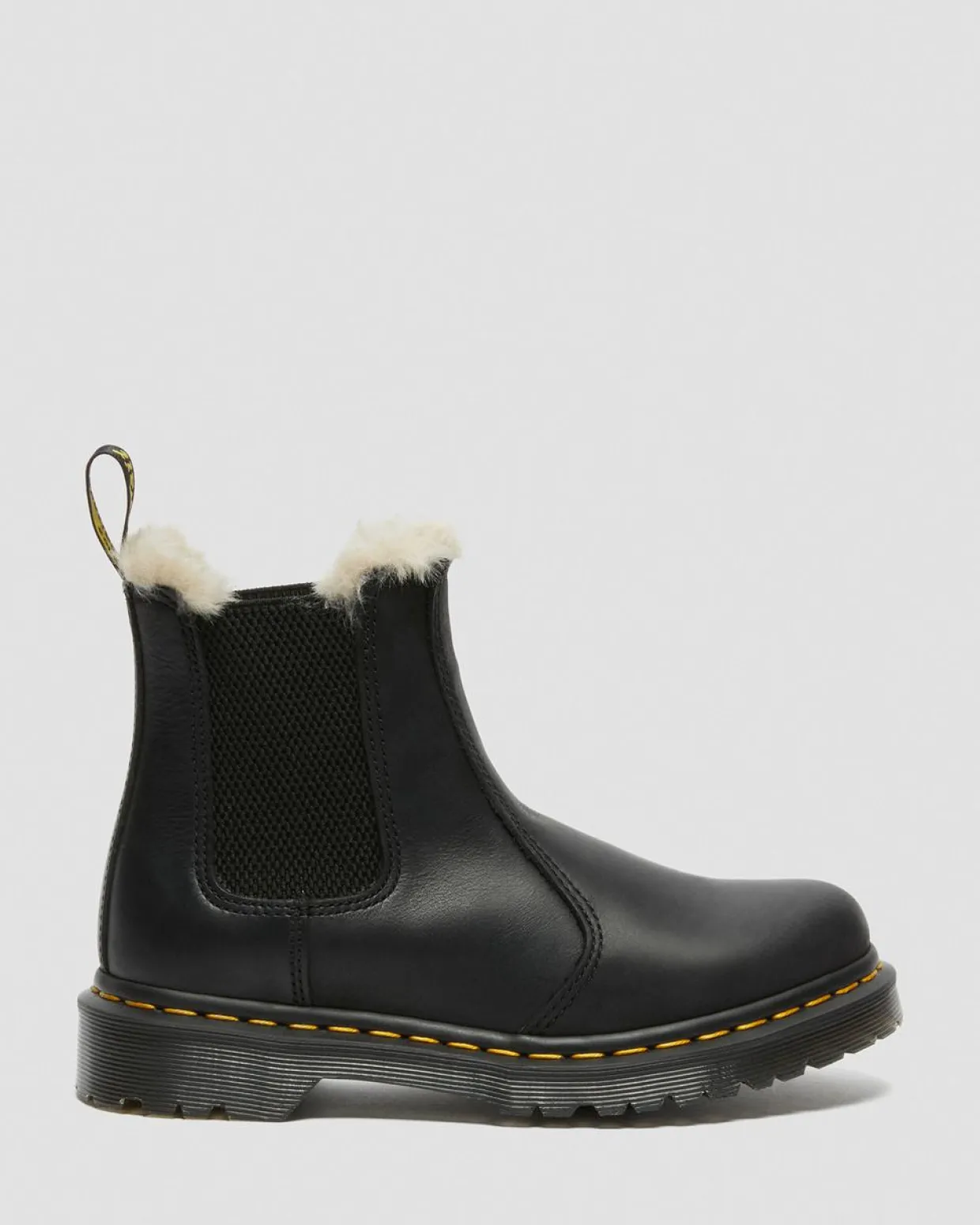Dr. Martens Chelsea Boots 2976 Leonore Doublées De Fourrure Synthétique Noir — Burnished Wyoming Flash Sale