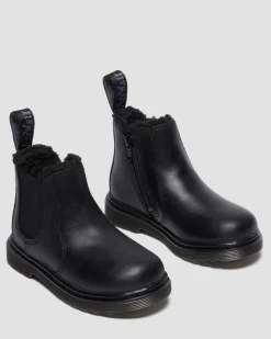 Dr. Martens Chelsea Boots 2976 Leonore Fourrées Pour Tout-petit Noir — Republic Waterproof Cheap