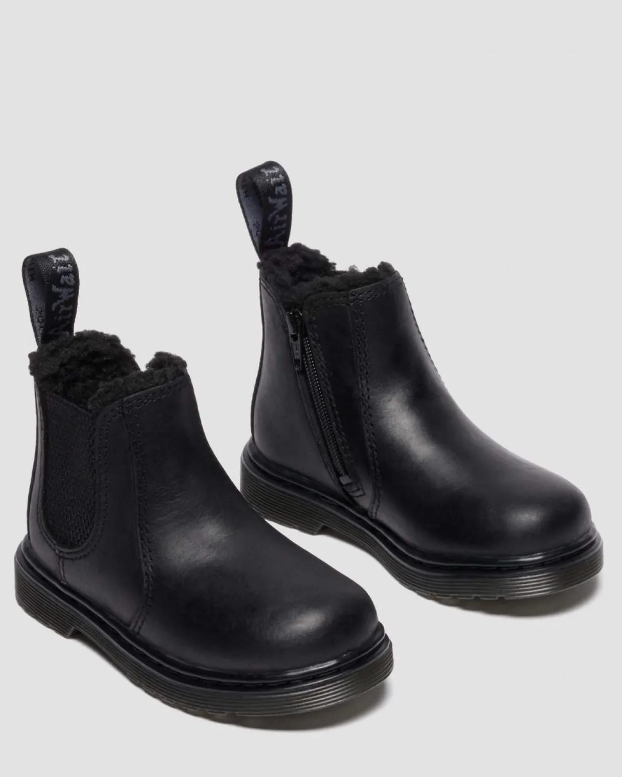 Dr. Martens Chelsea Boots 2976 Leonore Fourrées Pour Tout-petit Noir — Republic Waterproof Cheap