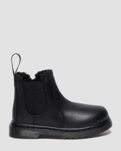 Dr. Martens Chelsea Boots 2976 Leonore Fourrées Pour Tout-petit Noir — Republic Waterproof Cheap