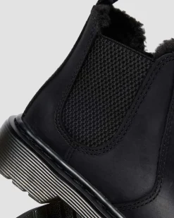 Dr. Martens Chelsea Boots 2976 Leonore Fourrées Junior Noir — Republic Waterproof Hot