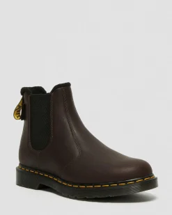 Dr. Martens Chelsea Boots 2976 WarmWair En Cuir Valor WP Marron foncé — Valor Wp Cheap