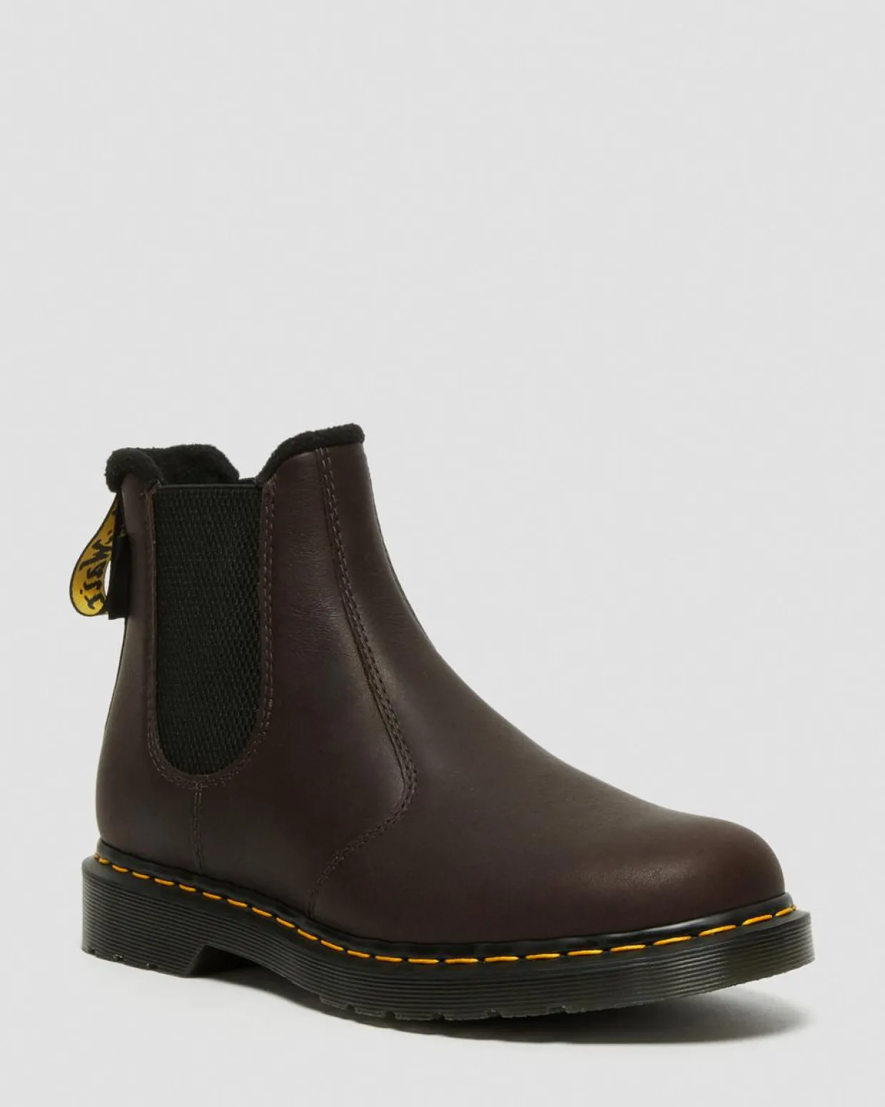 Dr. Martens Chelsea Boots 2976 WarmWair En Cuir Valor WP Marron foncé — Valor Wp Cheap