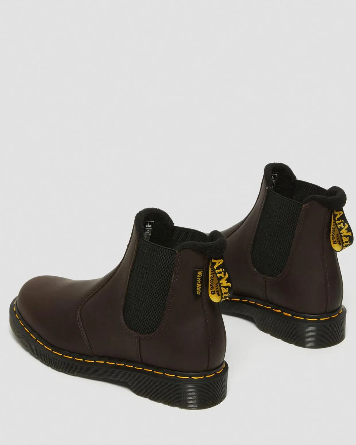 Dr. Martens Chelsea Boots 2976 WarmWair En Cuir Valor WP Marron foncé — Valor Wp Cheap