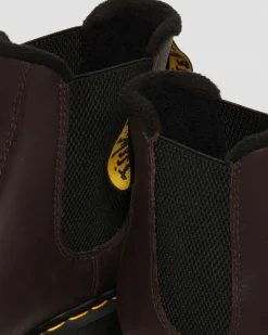 Dr. Martens Chelsea Boots 2976 WarmWair En Cuir Valor WP Marron foncé — Valor Wp Cheap