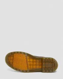 Dr. Martens Chelsea Boots 2976 Yellow Stitch En Cuir Crazy Horse Marron foncé — Crazy Horse Store
