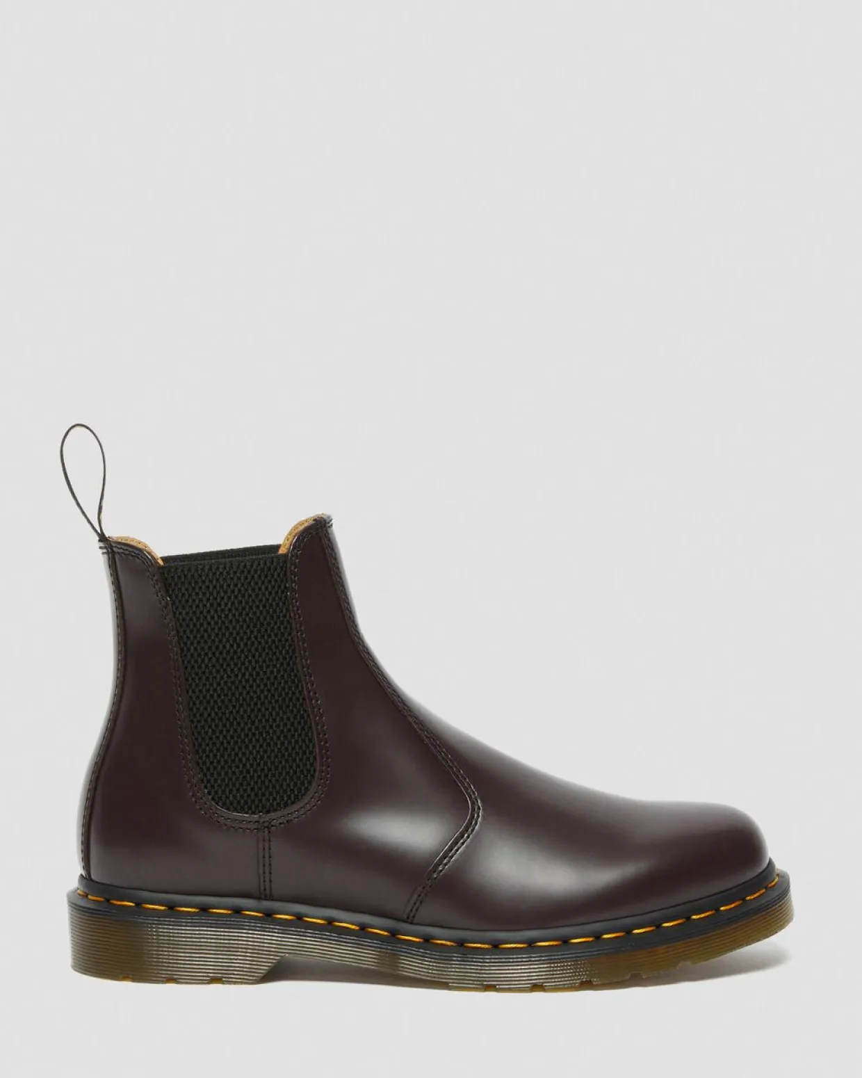 Dr. Martens Chelsea Boots 2976 Yellow Stitch En Cuir Smooth Bordeaux — Smooth Leather Flash Sale