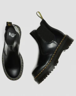 Dr. Martens Chelsea Boots Plateformes Quad 2976 En Cuir Smooth Noir — Polished Smooth Flash Sale