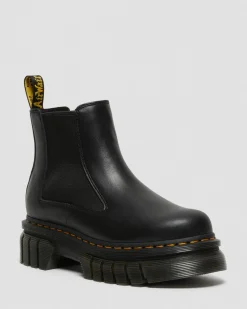 Dr. Martens Chelsea Boots Plateformes Audrick En Cuir Nappa Lux Noir — Nappa Lux Best