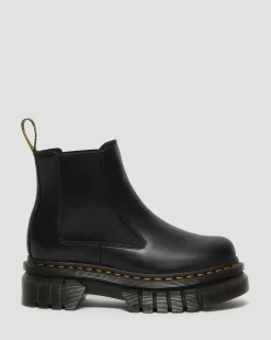 Dr. Martens Chelsea Boots Plateformes Audrick En Cuir Nappa Lux Noir — Nappa Lux Best