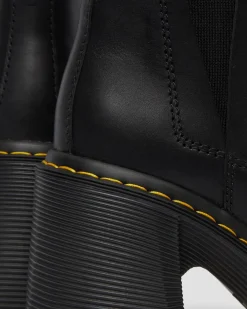 Dr. Martens Chelsea Boots Spence En Cuir à Talons Évasés Noir — Sendal Sale