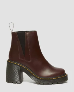 Dr. Martens Chelsea Boots Spence En Cuir à Talons évasés Dark Brown Cheap