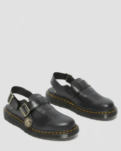 Dr. Martens Claquettes à Brides Jorge Made In England En Cuir Noir Cheap