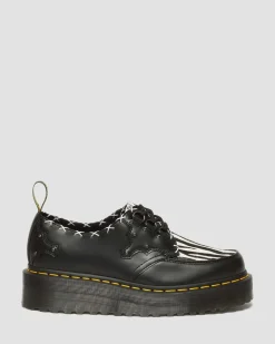 Dr. Martens Creepers Plateformes Ramsey En Cuir à Imprimé Zèbre Black+Zebra — Smooth+Hair On Cheap