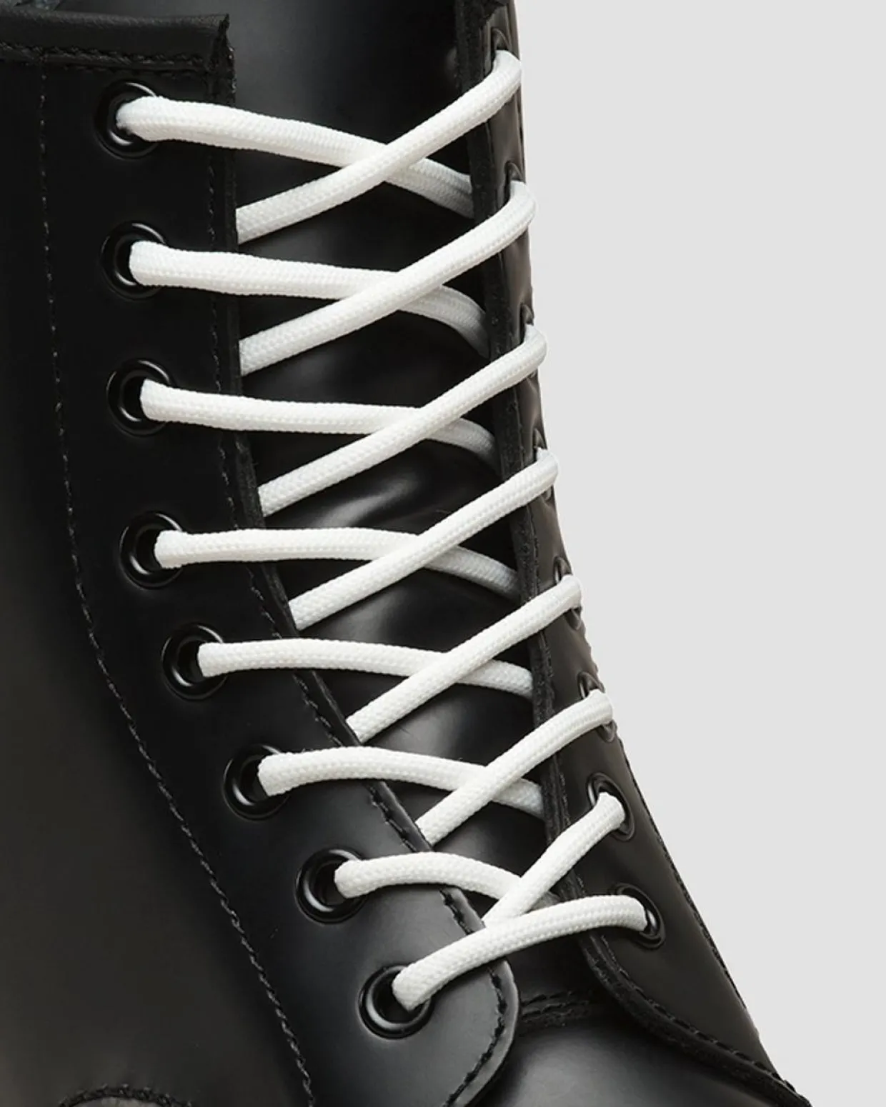 Dr. Martens Lacets Ronds 140 Cm (8-10 œillets) Blanc — Polyester Best