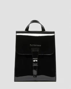 Dr. Martens Mini Sac à Dos En Cuir Verni Noir — Patent Leather Best Sale
