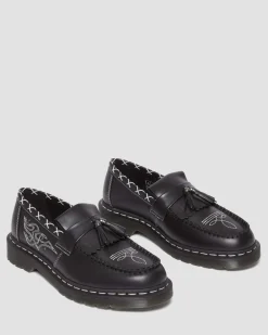 Dr. Martens Mocassins Adrian Contrast Stitch En Cuir à Pampilles Noir — Wanama Cheap